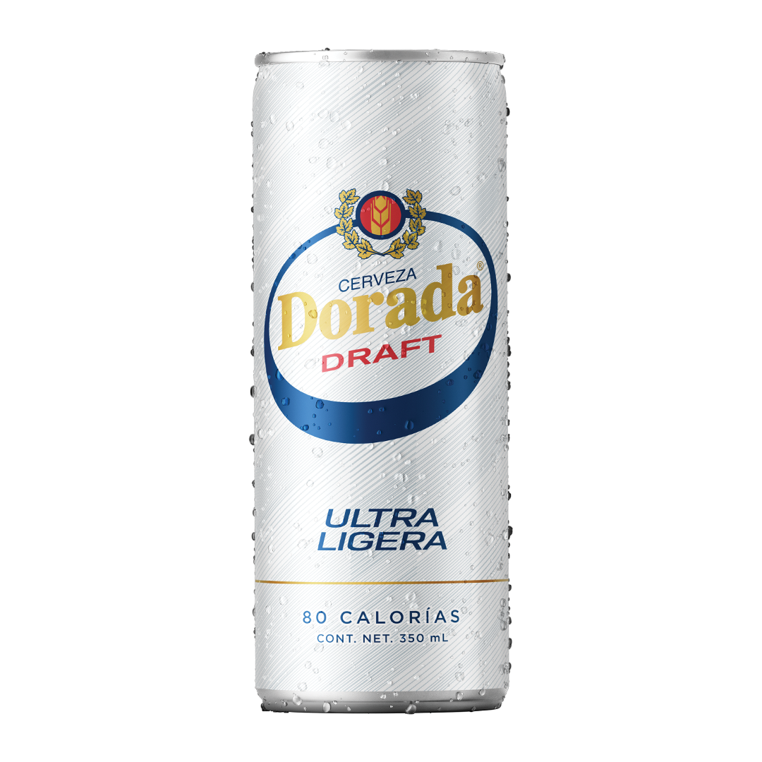Cerveza Dorada Draft Ultra Ligera lata 350 ml.